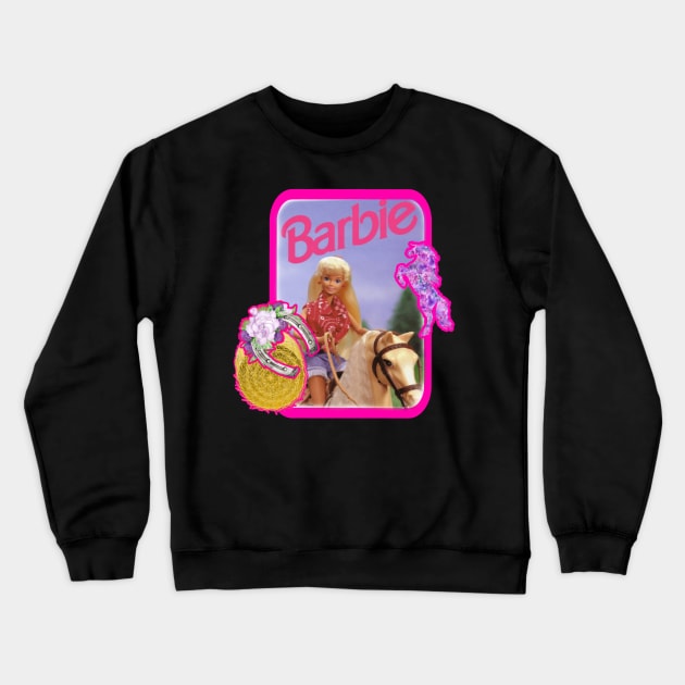 Y2k aesthetics horse bgirl water color Crewneck Sweatshirt by SalenyGraphicc